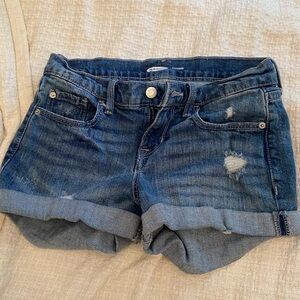 Old Navy distressed Boyfriend Shorts. Size 0